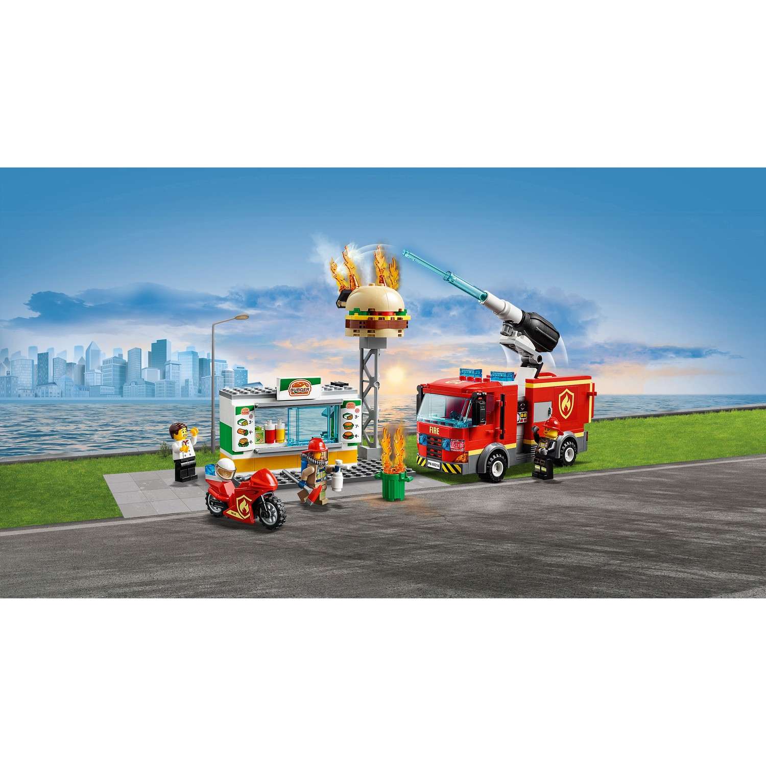 Конструктор LEGO City Fire Пожар в бургер-кафе 60214 - фото 5