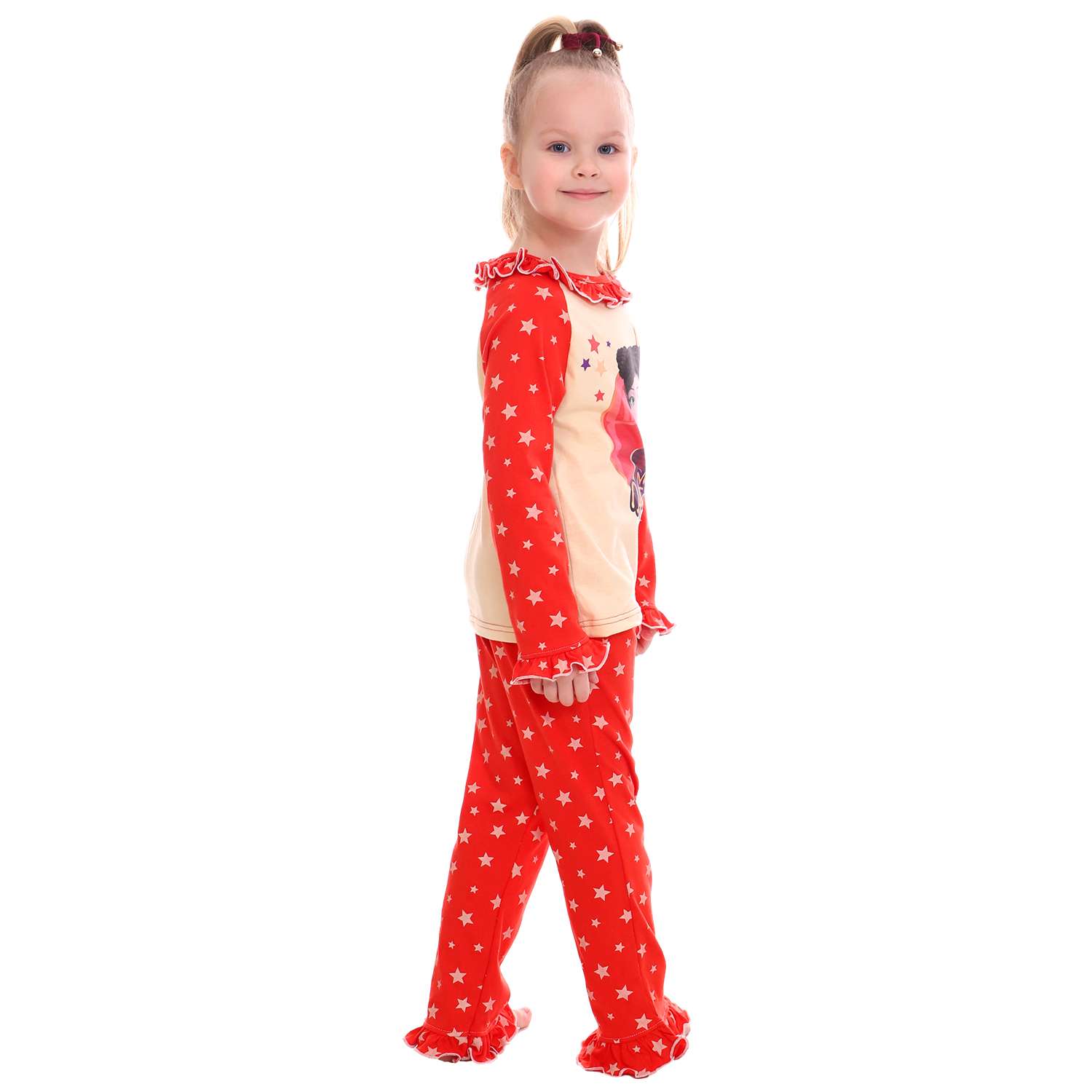 Пижама Детская Одежда S0415К/молочный_красный - фото 4