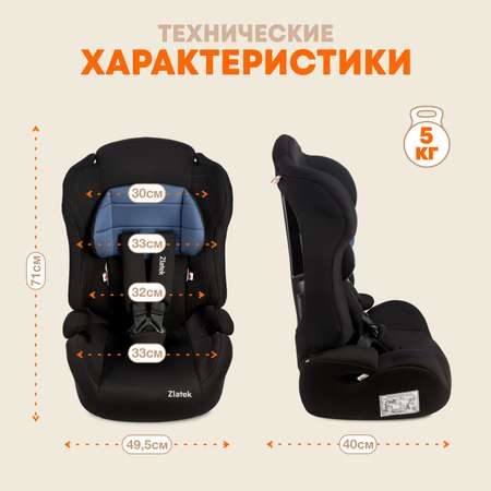 Автомобильное кресло ZLATEK УУД Zlatek ZL513 гр.I/II/III адванс синий