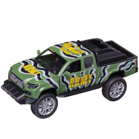 Машинка Junfa Джип военный металлический с открывающимися дверцами инерционный зеленый