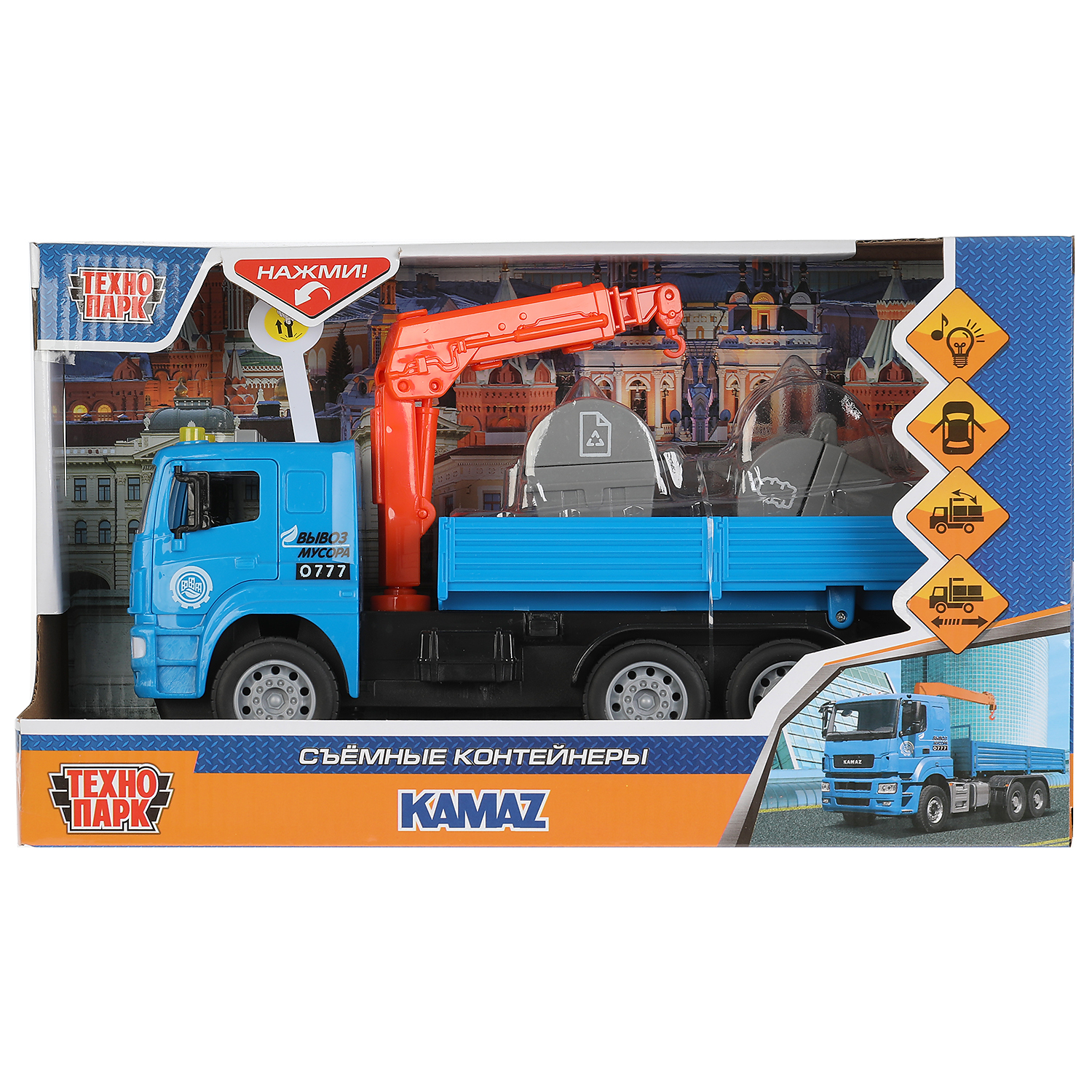 Машина Технопарк KaMAZ Манипулятор 315543