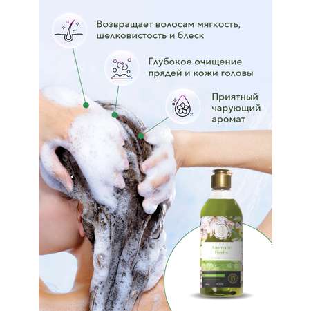 Шампунь ROMAX Aromatic herbs Тубероза и яблоко Для сухих и ломких волос 400 мл