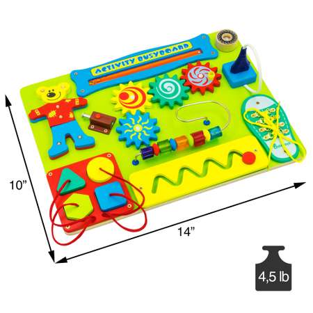 Бизиборд Alatoys на английском 10 в 1