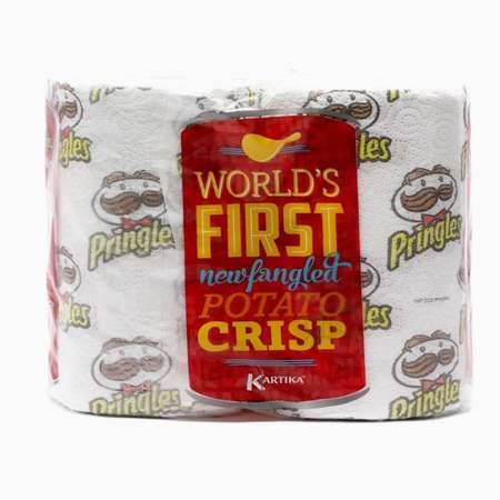 Полотенца бумажные World cart с рисунком Pringles 3 слоя 2 рулона по 75 листов