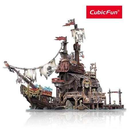 Пазл 3D CubicFun Пиратский корабль Тортуга 218 деталей