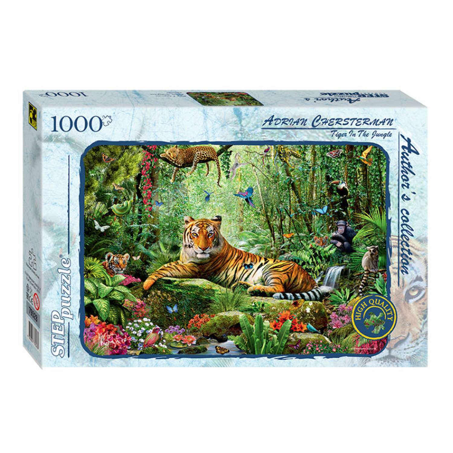 Пазл Step Puzzle Авторская коллекция Тигр в джунглях 1000 элементов 79528 - фото 1