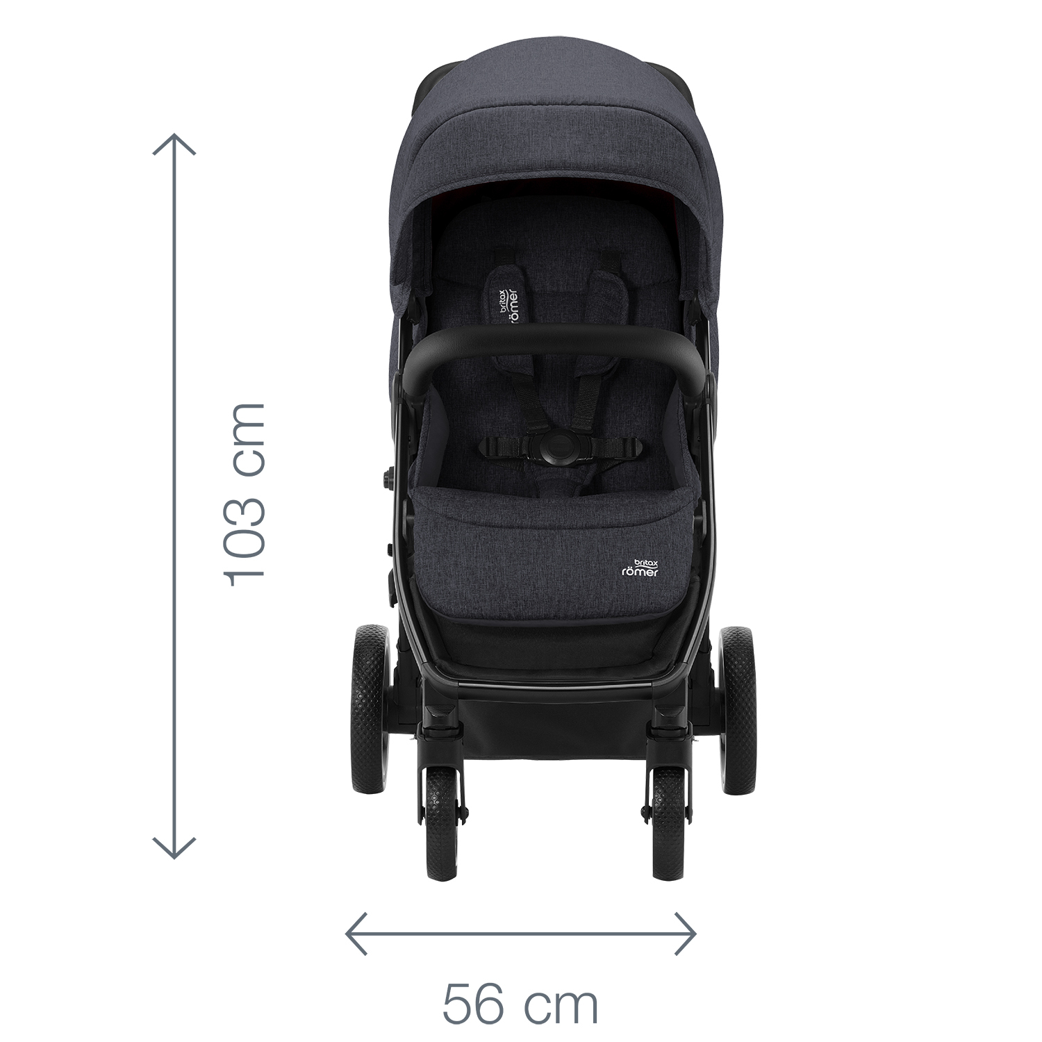 Коляска Britax Roemer B-Agile R Black Shadow-Black - фото 11