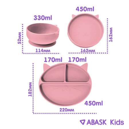 Набор детской посуды ABASK STRAWBERRYSM 7 предметов