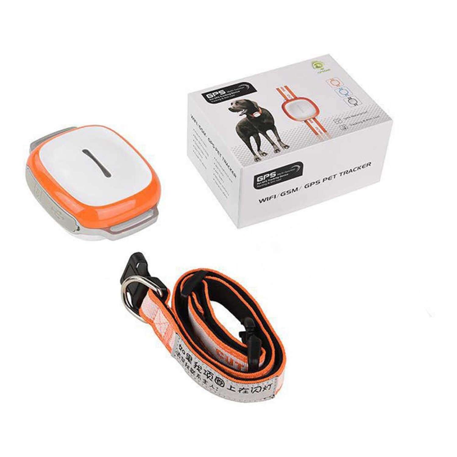 GPS трекер ZDK для собак и кошек водонепроницаемый Zoowell оранжевый - фото 2