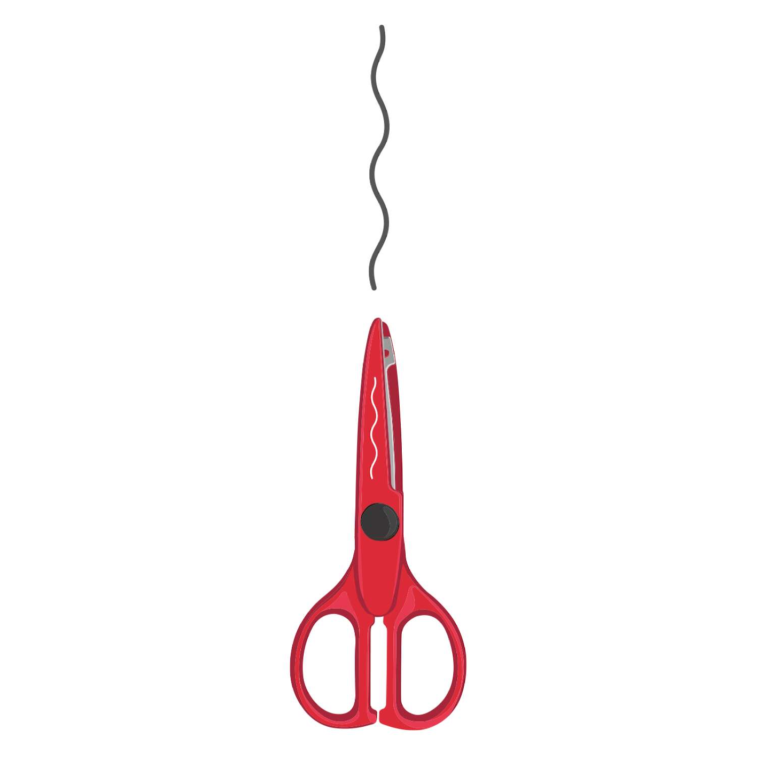 Фигурные ножницы MILAN для рукоделия и творчества Зиг-Заг красный пластиковый корпус в блистере - фото 2