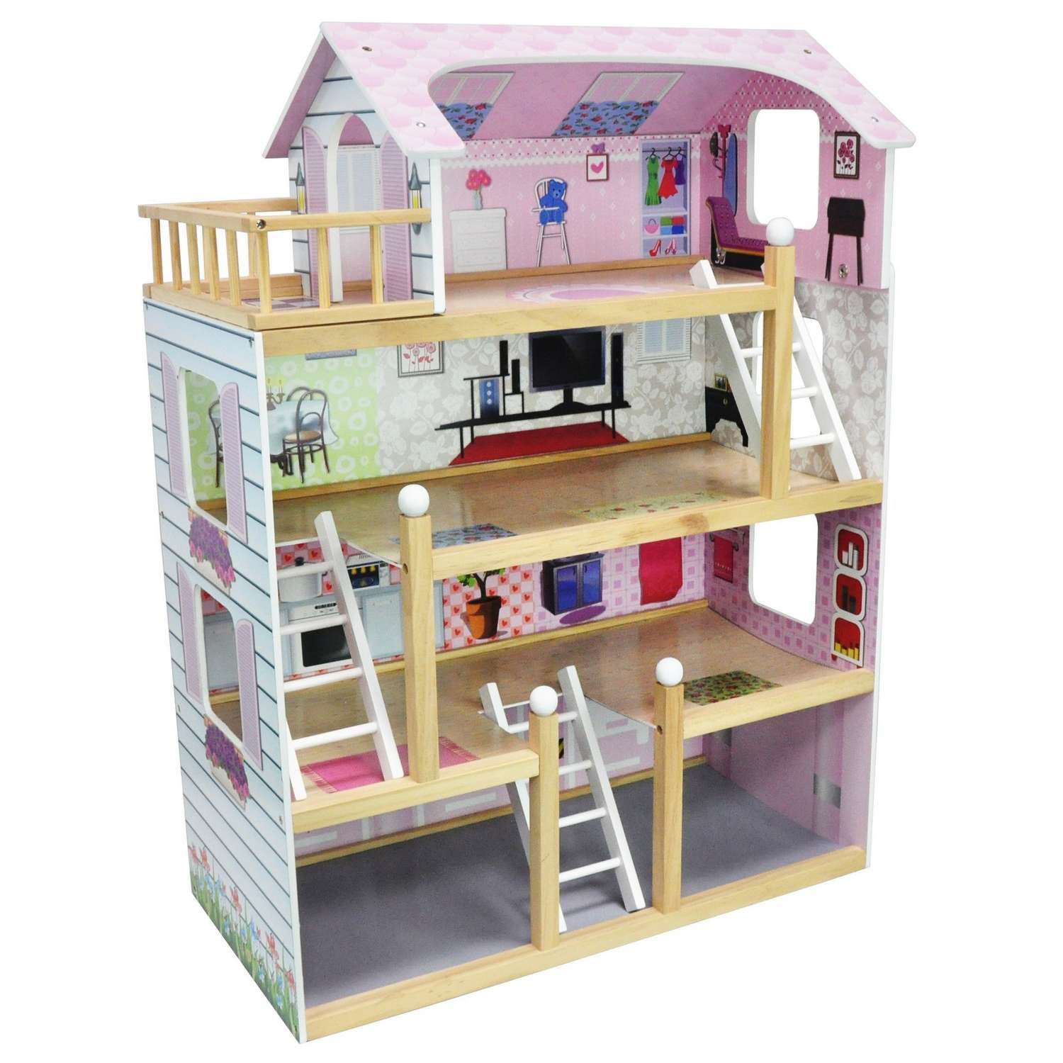 Дом для кукол Ocie с комплектом мебели OC-DH-003 80 см OC-DH-003 - фото 3