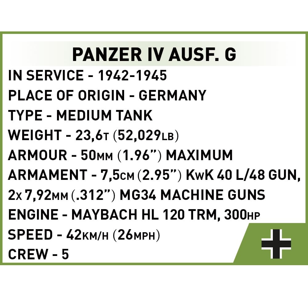 Конструктор COBI Немецкий танк Panzer IV Ausf.G - фото 7