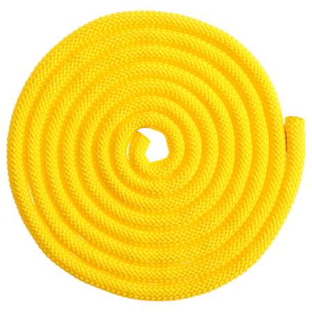 Скакалка Grace Dance гимнастическая утяжелённая. верёвочная. 2.5 м. 150 г. цвет жёлтый