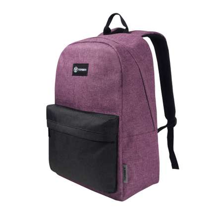 Рюкзак TORBER GRAFFI фиолетовый с карманом черного цвета