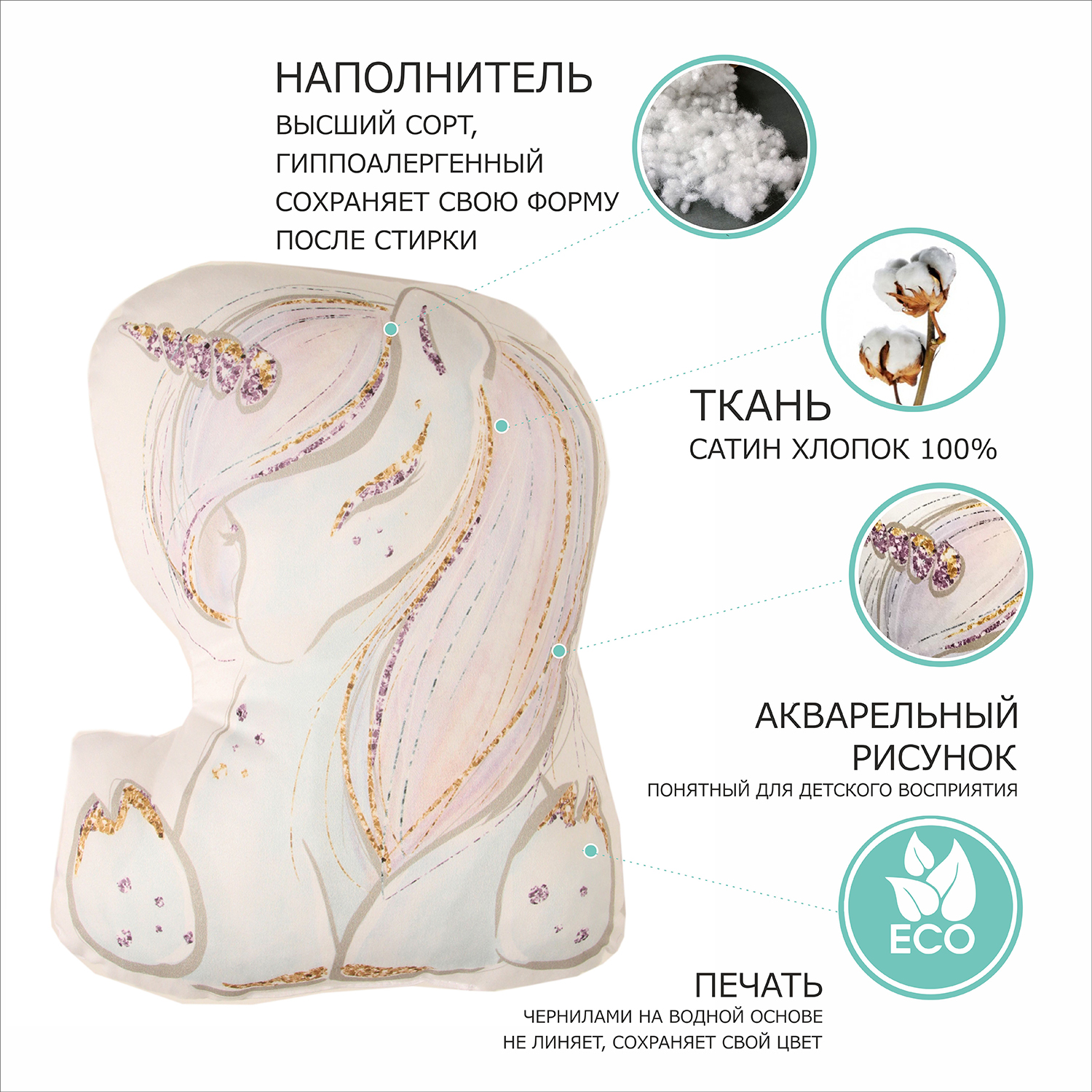 Игрушка-подушка Умные сны единорог unicornsit - фото 2