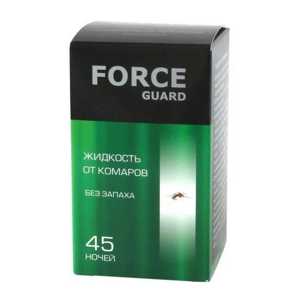 Жидкость от комаров Force Guard без запаха зеленая 45 ночей - фото 1