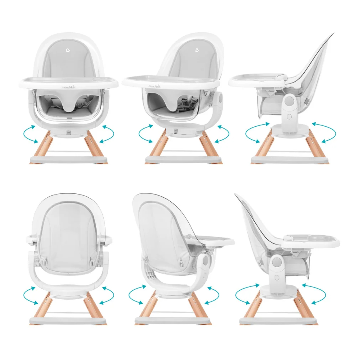 Стульчик для кормления Munchkin 360 Cloud High Chair - фото 5