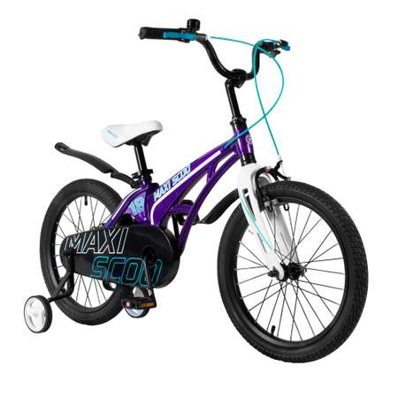 Детский двухколесный велосипед Maxiscoo Cosmic стандарт 18 фиолетовый