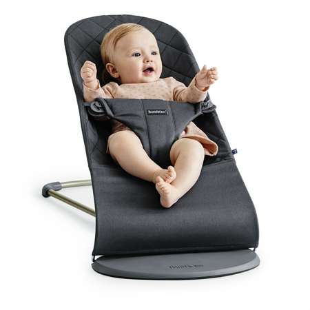 Кресло-шезлонг BabyBjorn Bliss Cotton антрацит