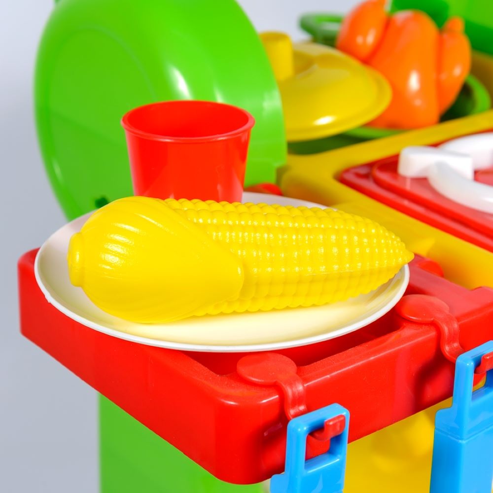 Детская кухня игровая Green Plast набор игрушечная посуда и продукты - фото 5