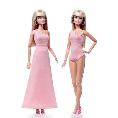 Боди и юбка одежда для кукол Barbie VIANA розовый