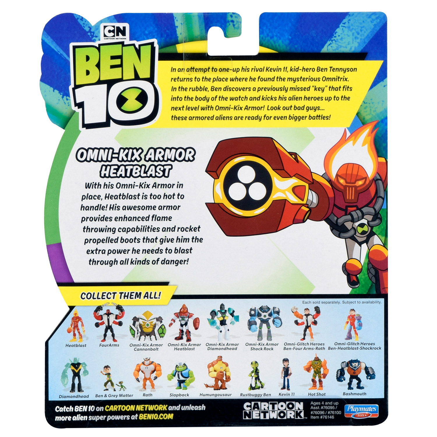 Фигурка Ben10 Бронированный Человек-огонь 76146 - фото 4