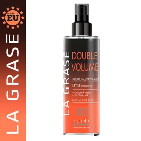 Жидкость для укладки волос La Grase сверхсильной фиксации Double Volume 150мл