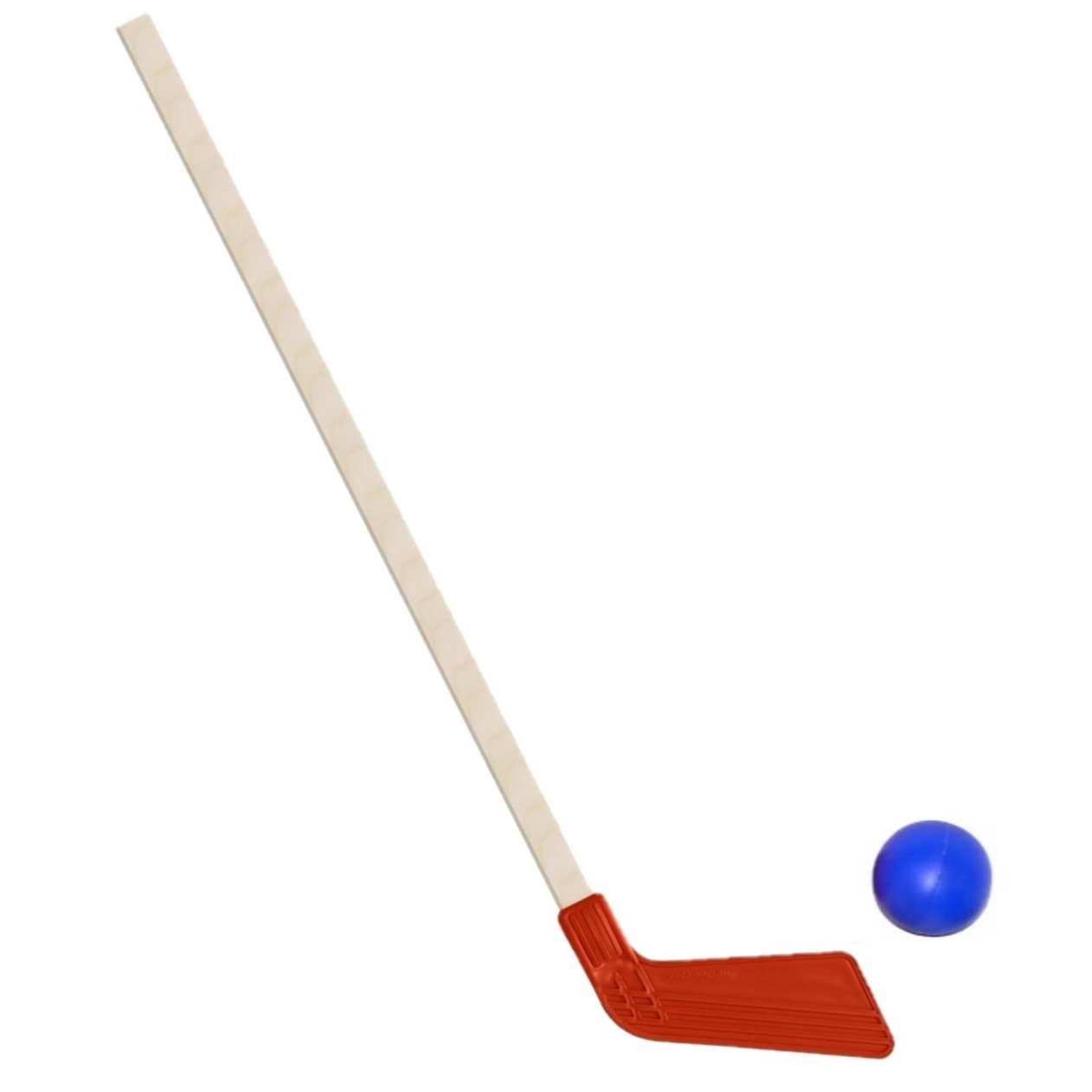 Набор для хоккея Задира Клюшка хоккейная детская красная + мячик - фото 1
