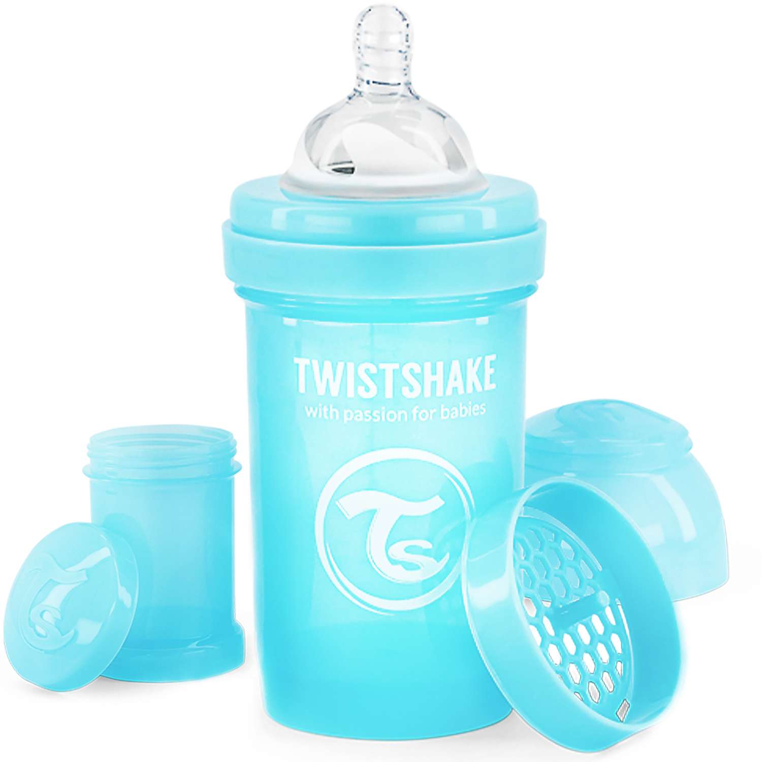 Бутылочка Twistshake антиколиковая 180мл Синяя - фото 1
