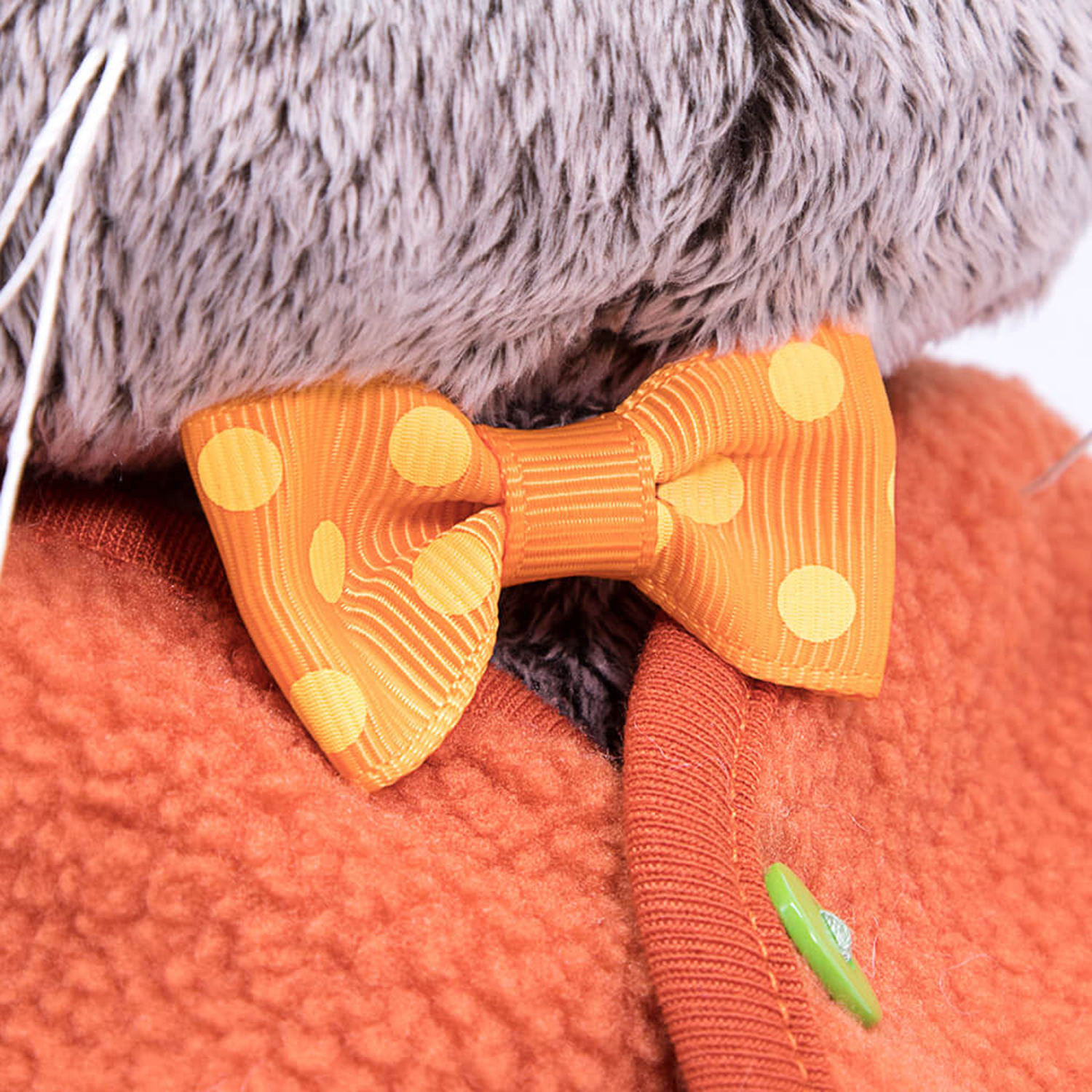 Мягкая игрушка BUDI BASA Кот Басик в меховом жилете 22 см BB06312 - фото 4