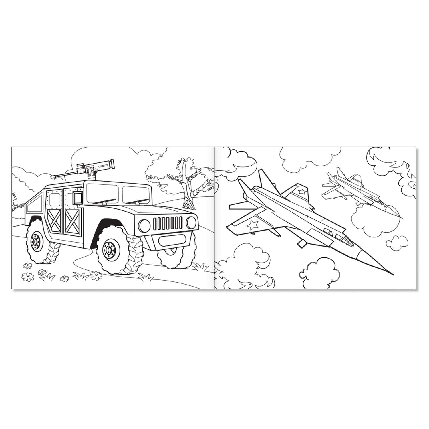 Раскраска Буква-ленд «Военные машины»А512 стр - фото 2