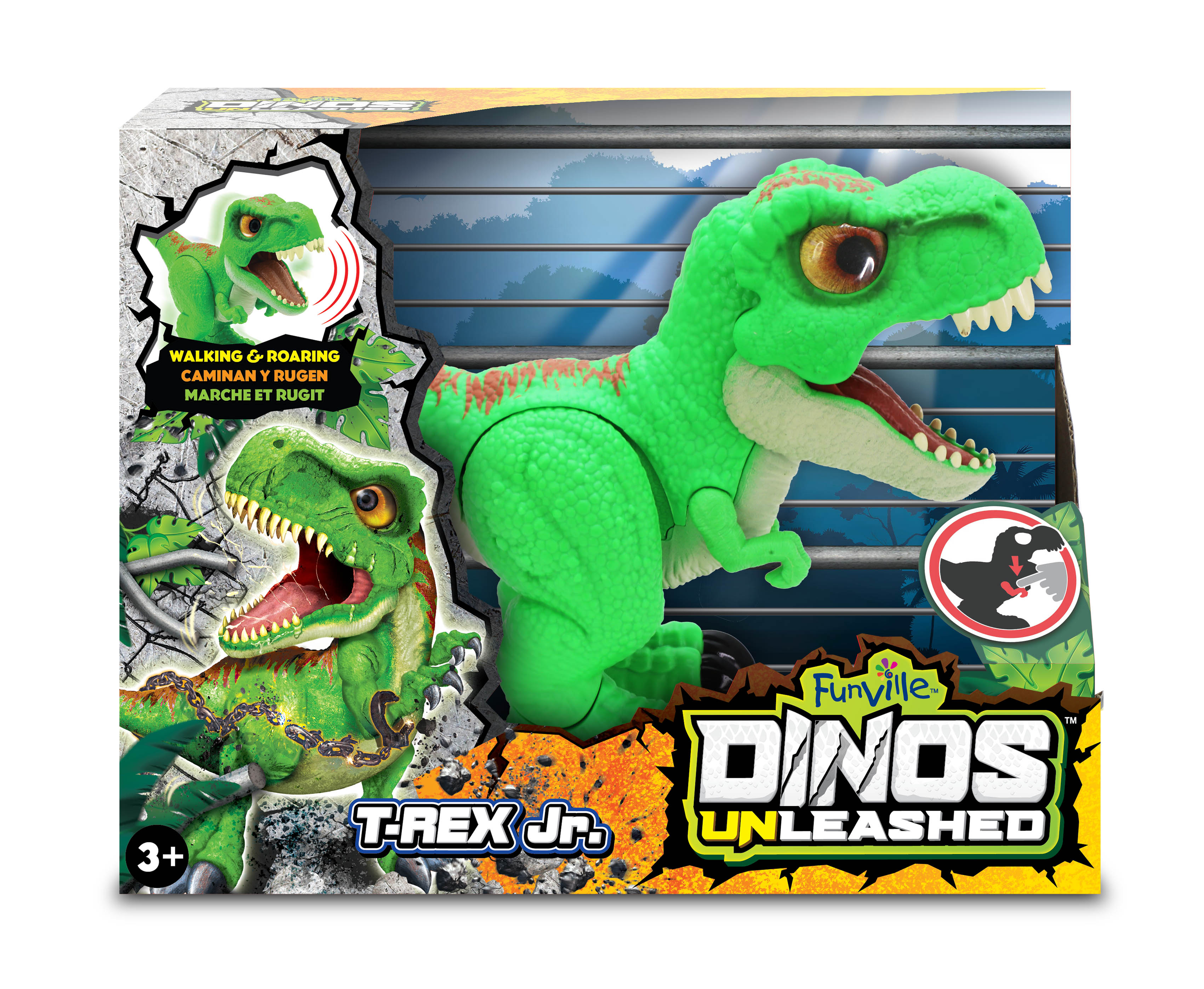 Интерактивный динозавр Dinos Unleashed Т-рекс со звуковыми эффектами - фото 1