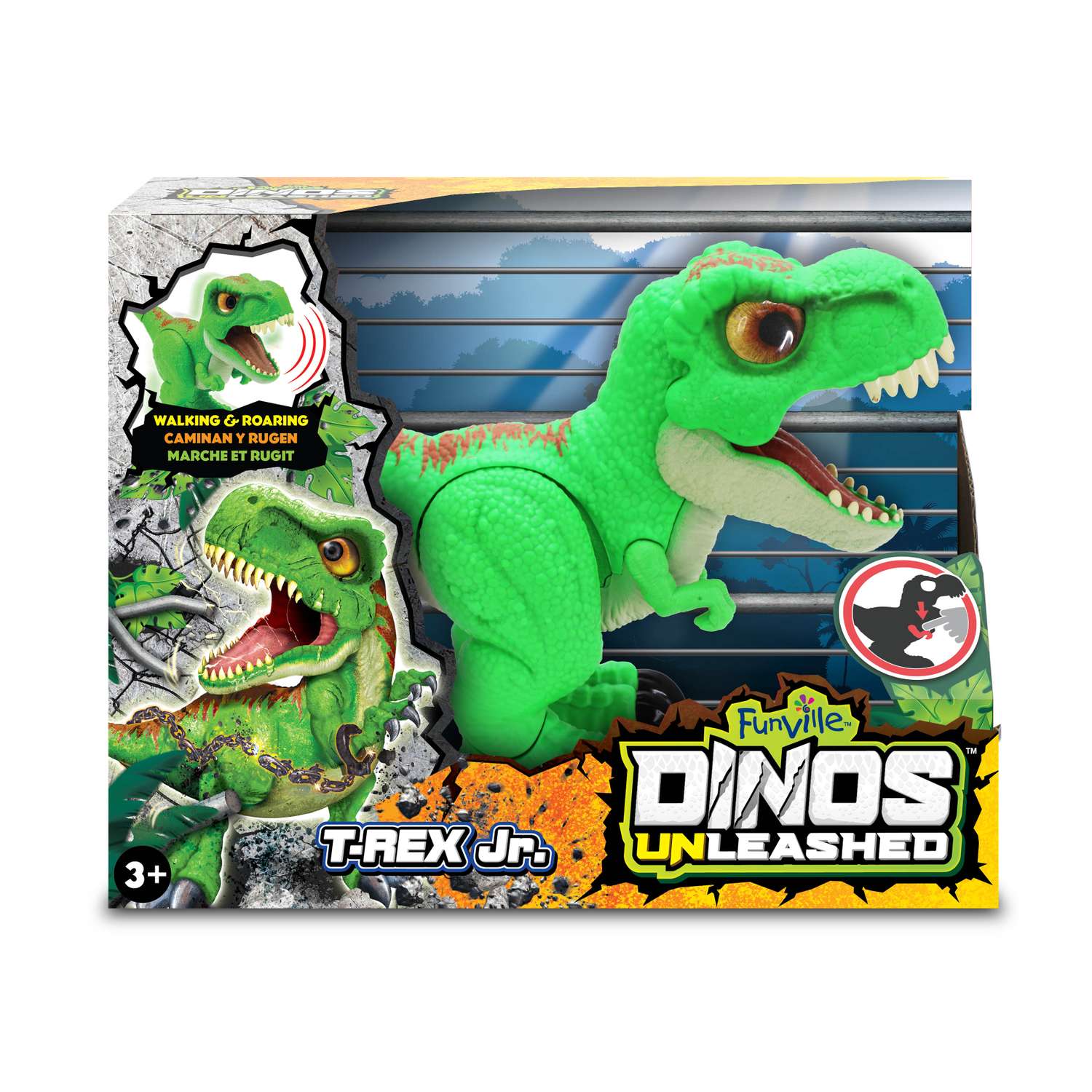 Интерактивный динозавр Dinos Unleashed Т-рекс со звуковыми эффектами - фото 1