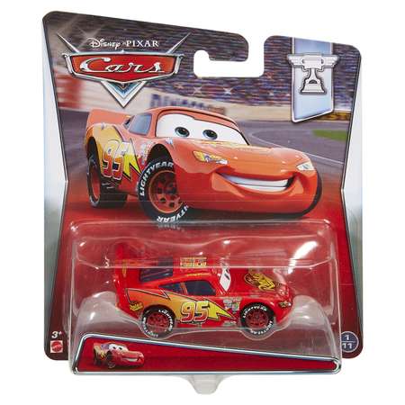 Литые машинки Mattel DLY71 Тачки 2 Lightning Mcqueen with sign