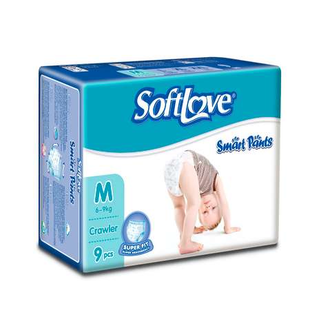 Подгузники-трусики Softlove размер M 6-11кг 9шт