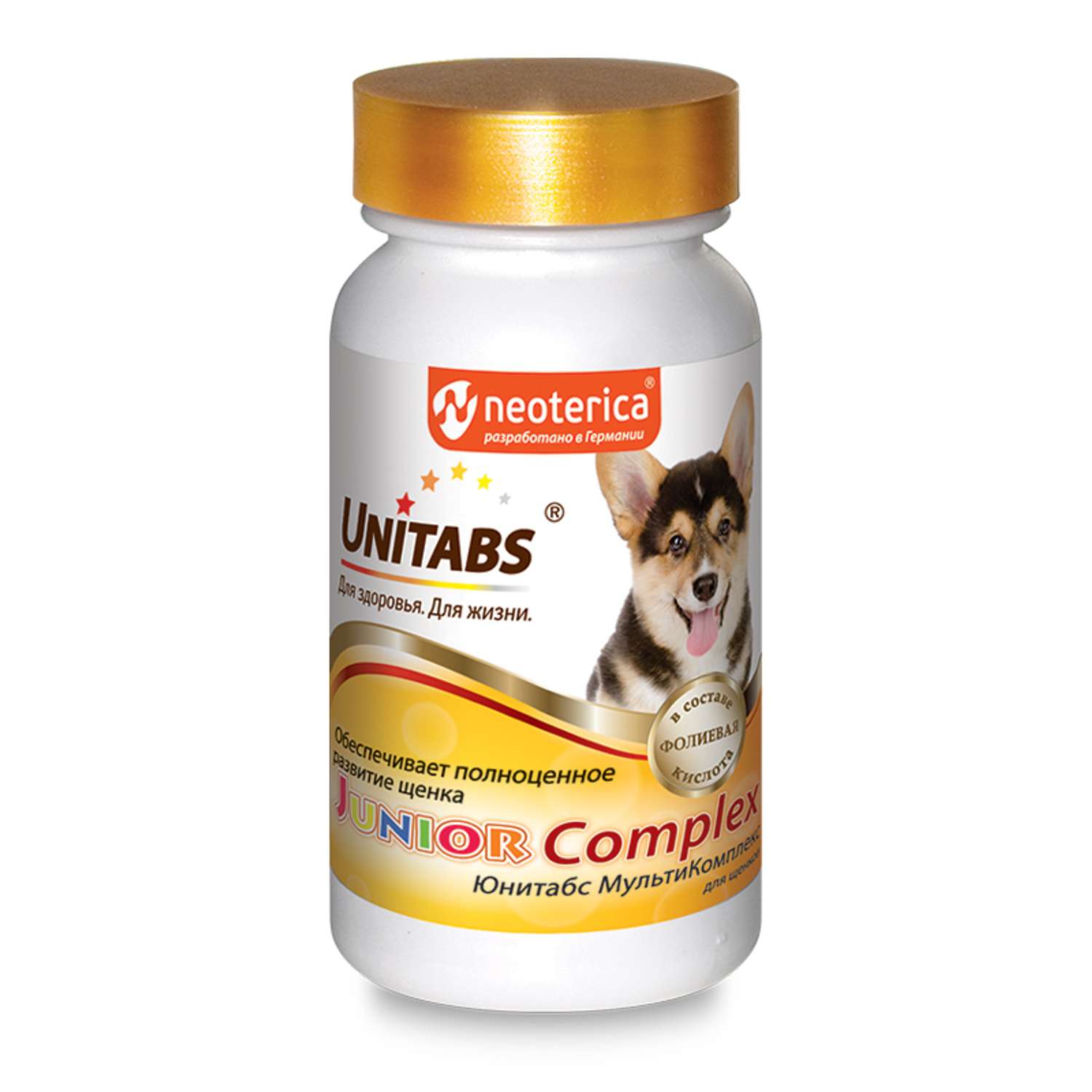 Витамины для щенков Unitabs Junior Complex c B9 100таблеток - фото 1