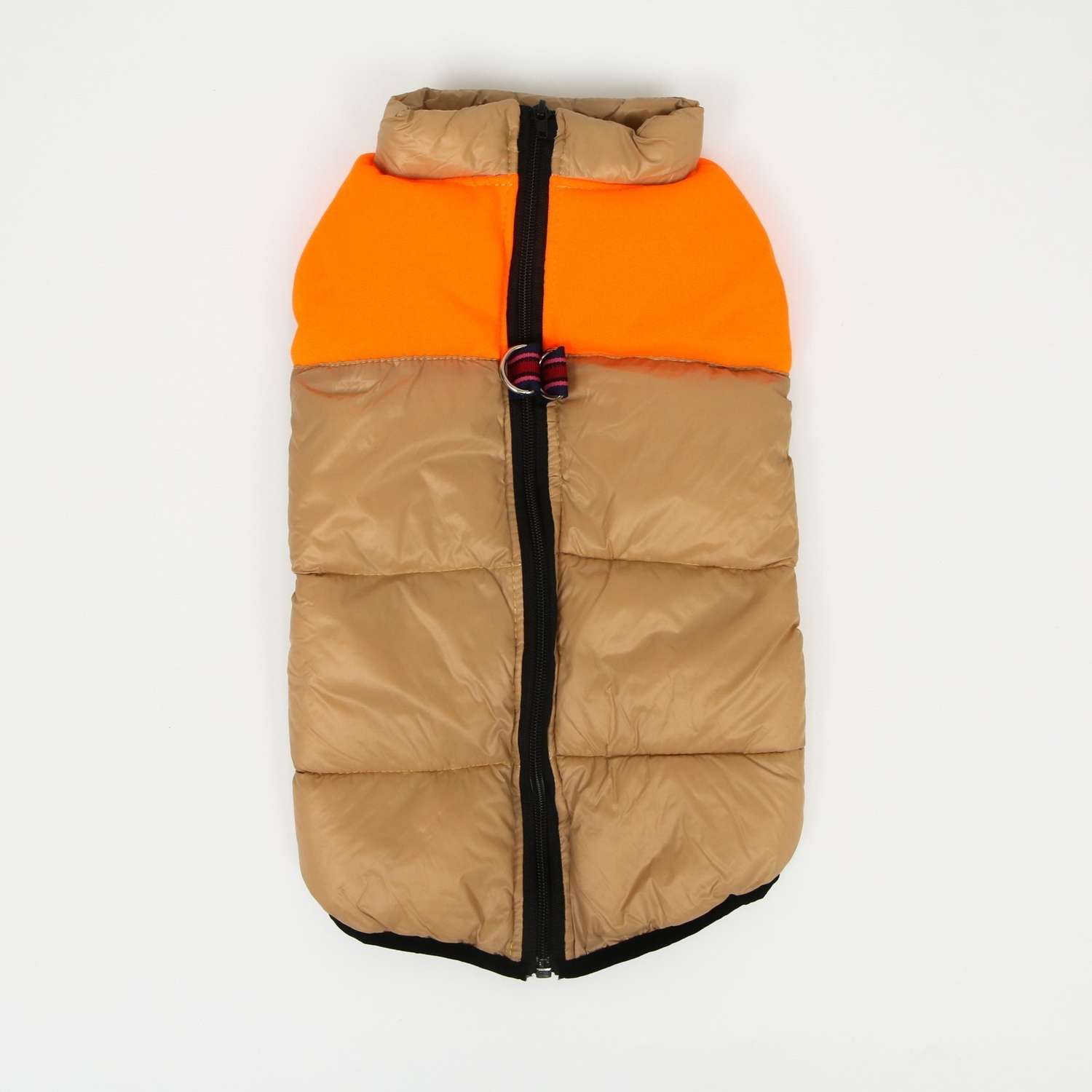 Куртка для собак Sima-Land размер 18 бежевая с оранжевым - фото 1