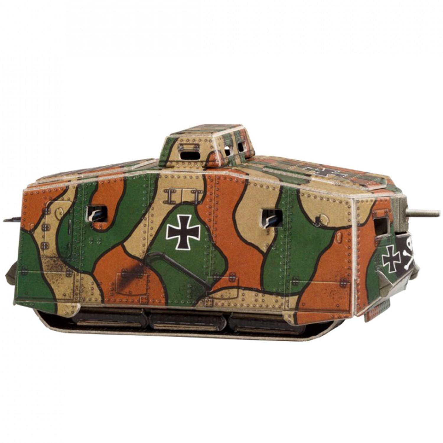 Сборная модель Умная бумага Бронетехника Германский тяжелый танк А7V 580 580 - фото 4