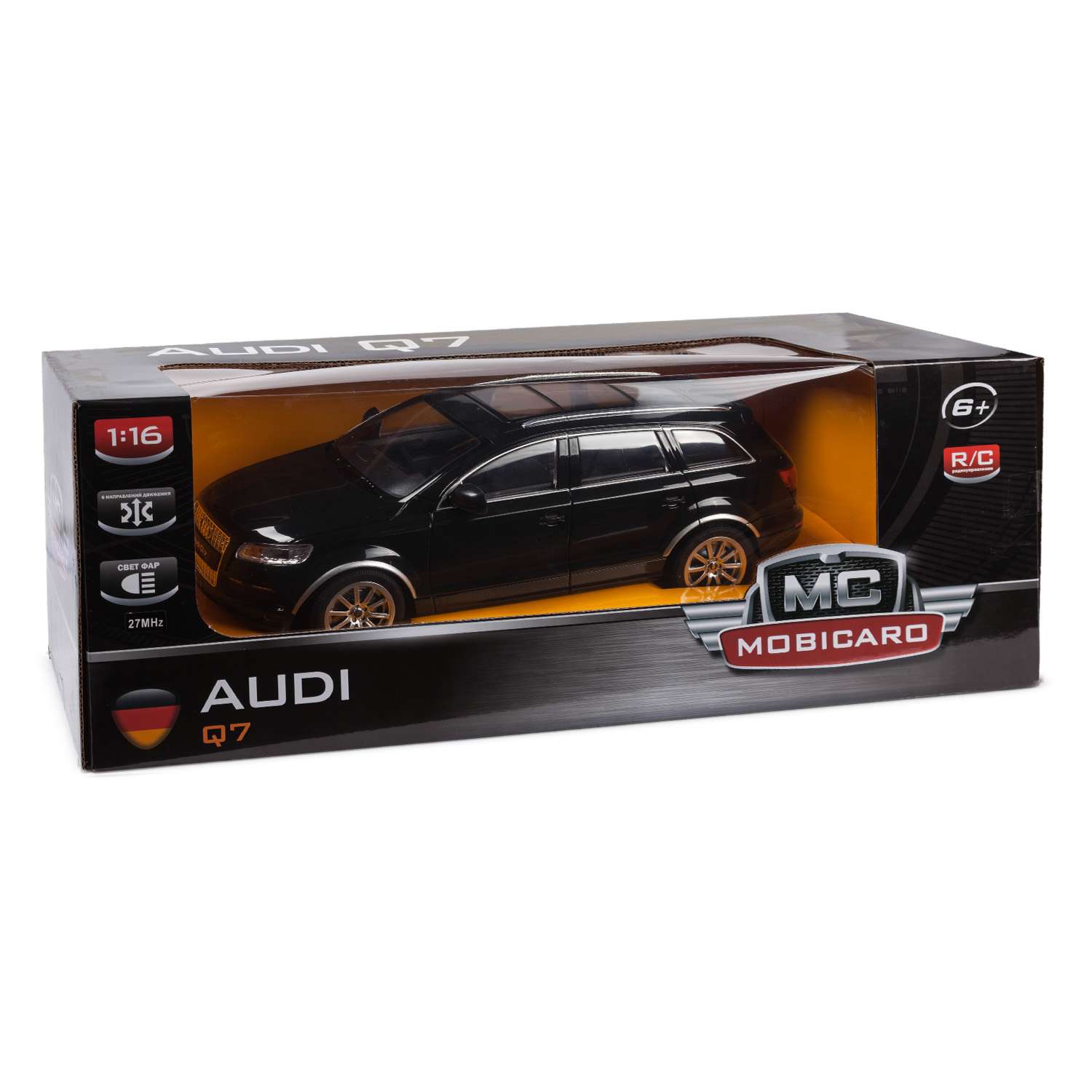 Машина Mobicaro РУ 1:16 Audi Q7 Черная - фото 3