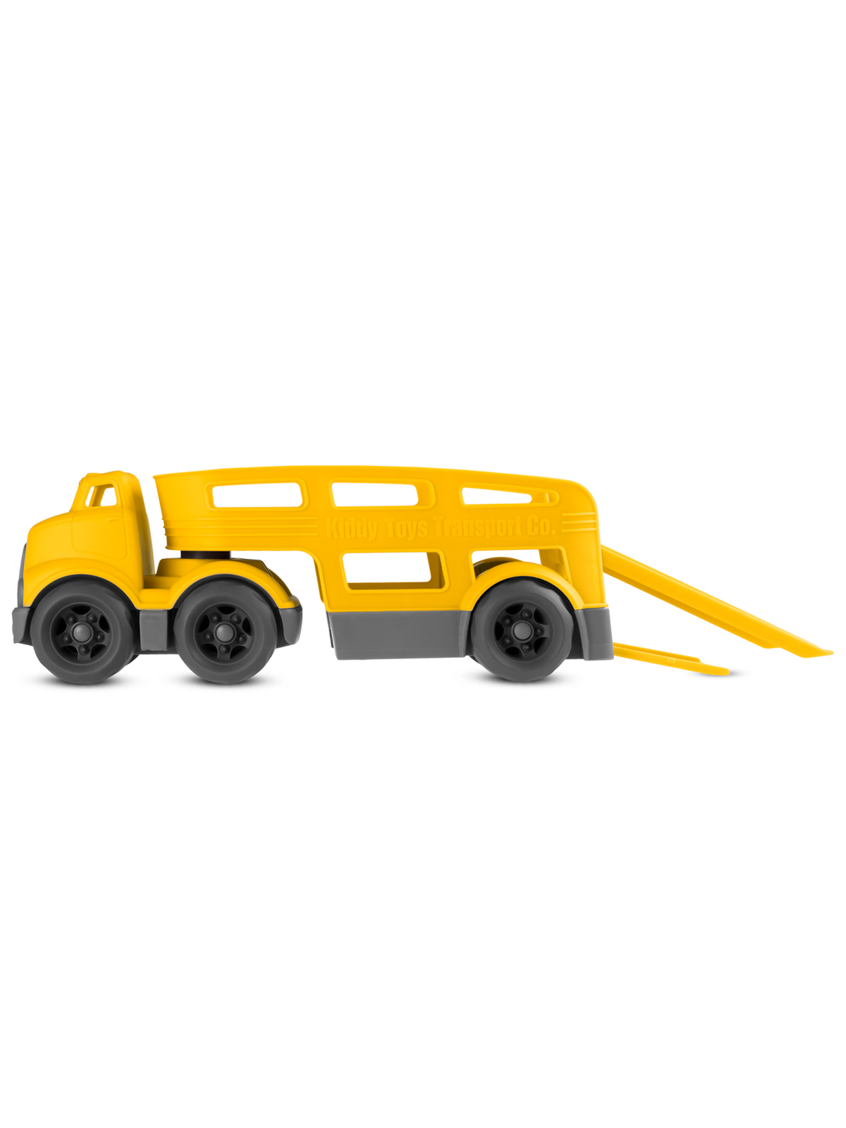 Машинка ДЖАМБО Трейлер желтый в коробке JB5300605 - фото 17