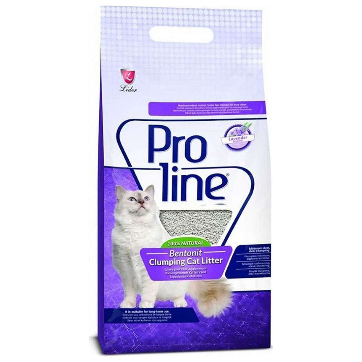 Наполнитель для кошачьего туалета Proline комкующийся бентонитовый с ароматом лаванды 5л - фото 1