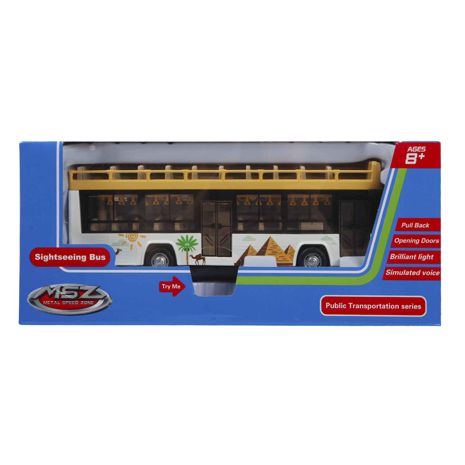 Автобус MSZ 1:48 Sightseeing Желтый 68429 68429 - фото 1