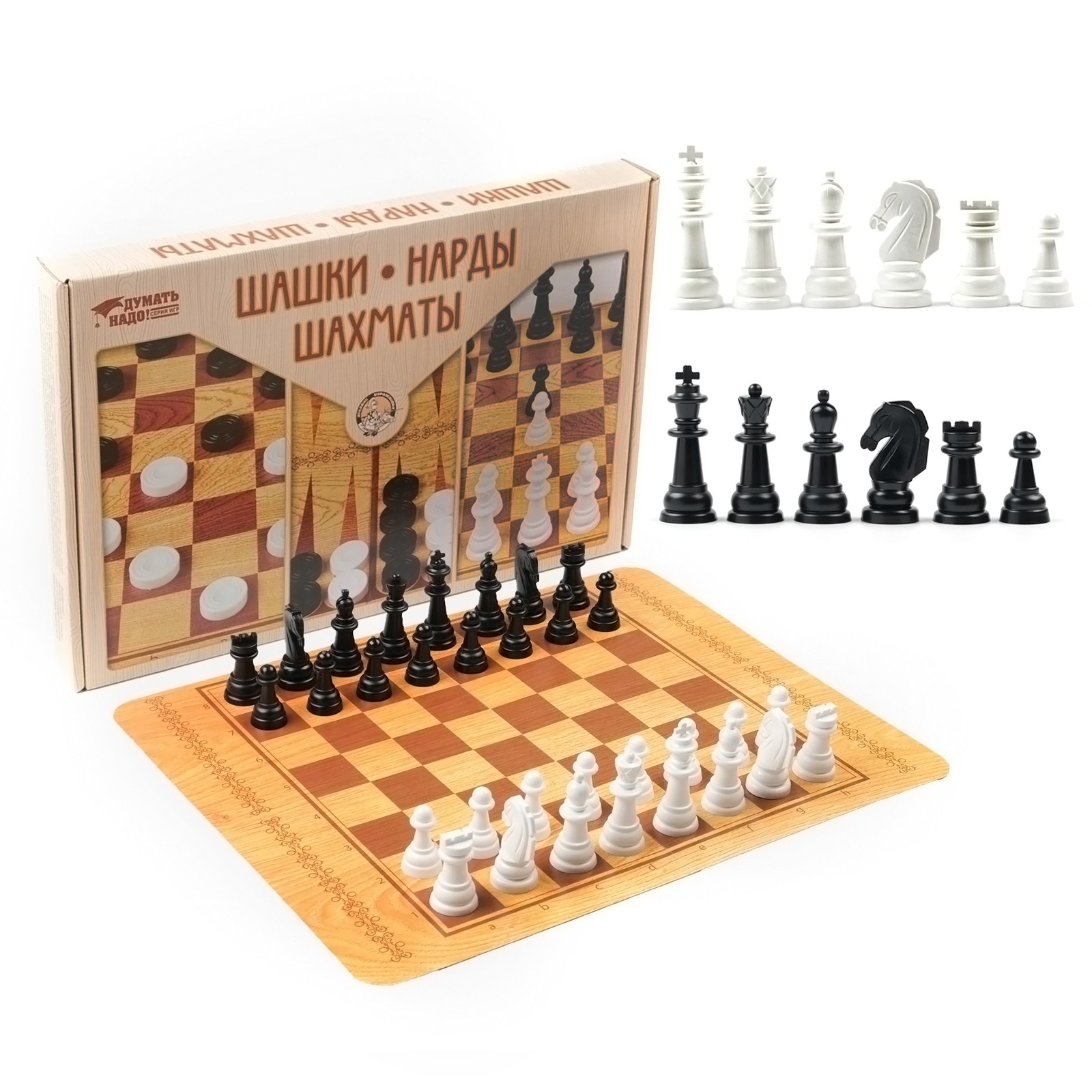 Игра настольная Sima-Land «Шашки нарды шахматы» - фото 1