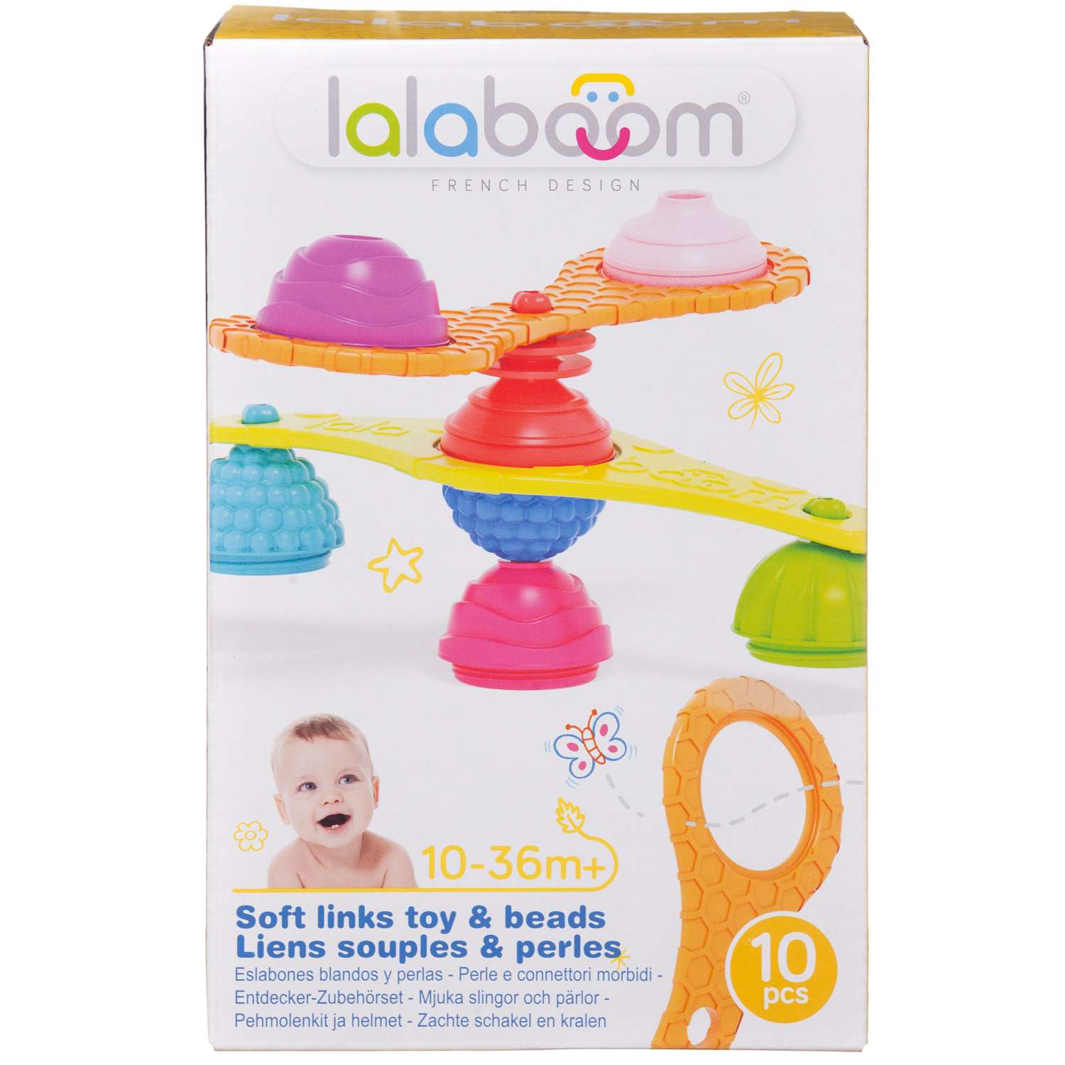 Развивающая игрушка LALABOOM Комплект соединителей 10 предметов - фото 3