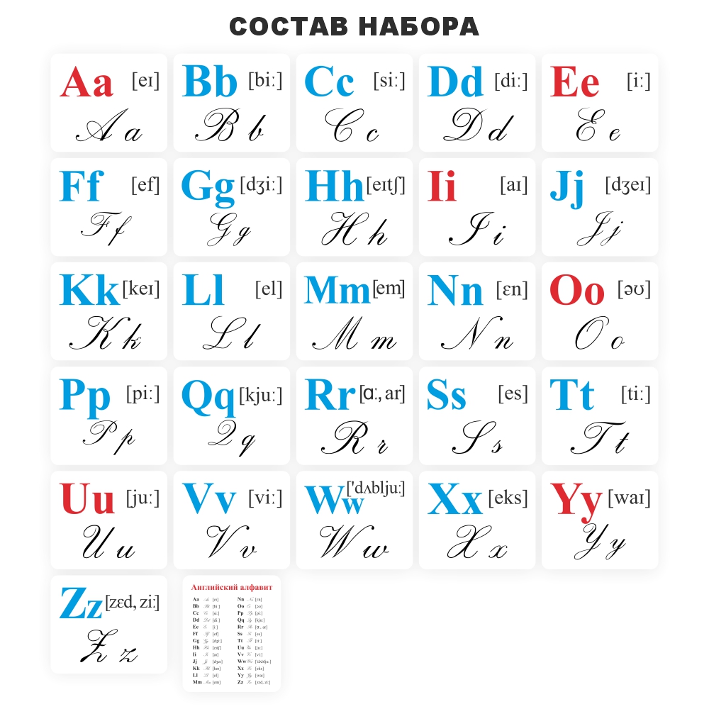 Развивающие обучающие карточки Крокуспак Английский алфавит с прописными буквами 27 шт 179913 - фото 5