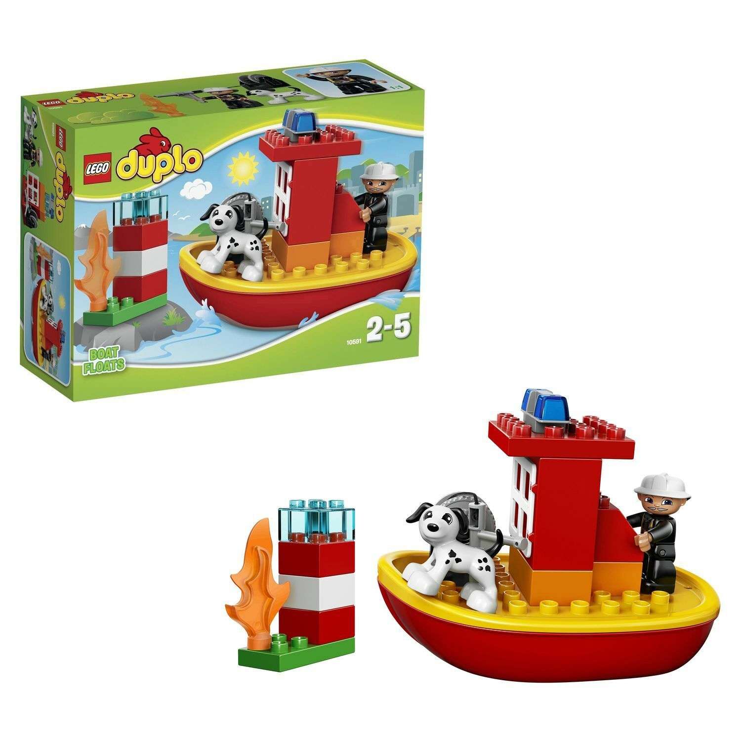 Конструктор LEGO DUPLO Town Пожарный катер (10591) - фото 1
