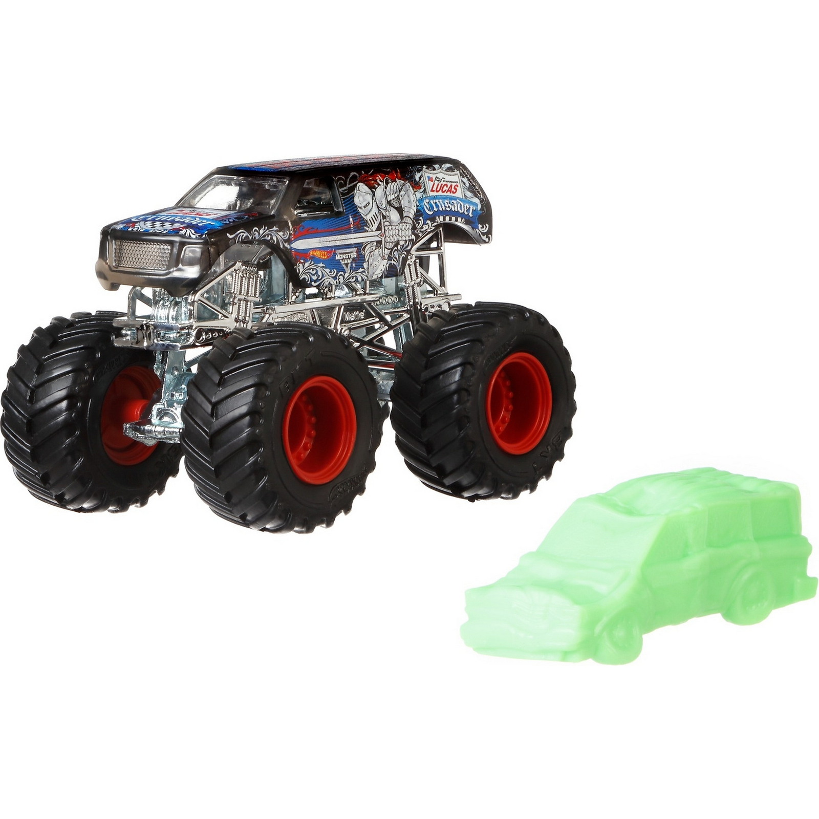 Машина Hot Wheels Monster Jam 1:64 X-Ray Body Крестоносец Лукас FLX15  купить по цене 88 ₽ в интернет-магазине Детский мир