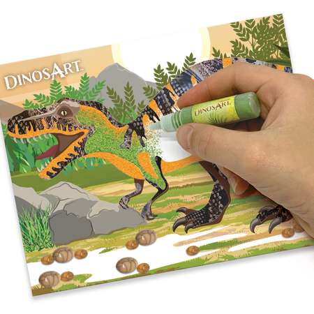 Набор аппликаций DinosArt фольгой 3 эскиза