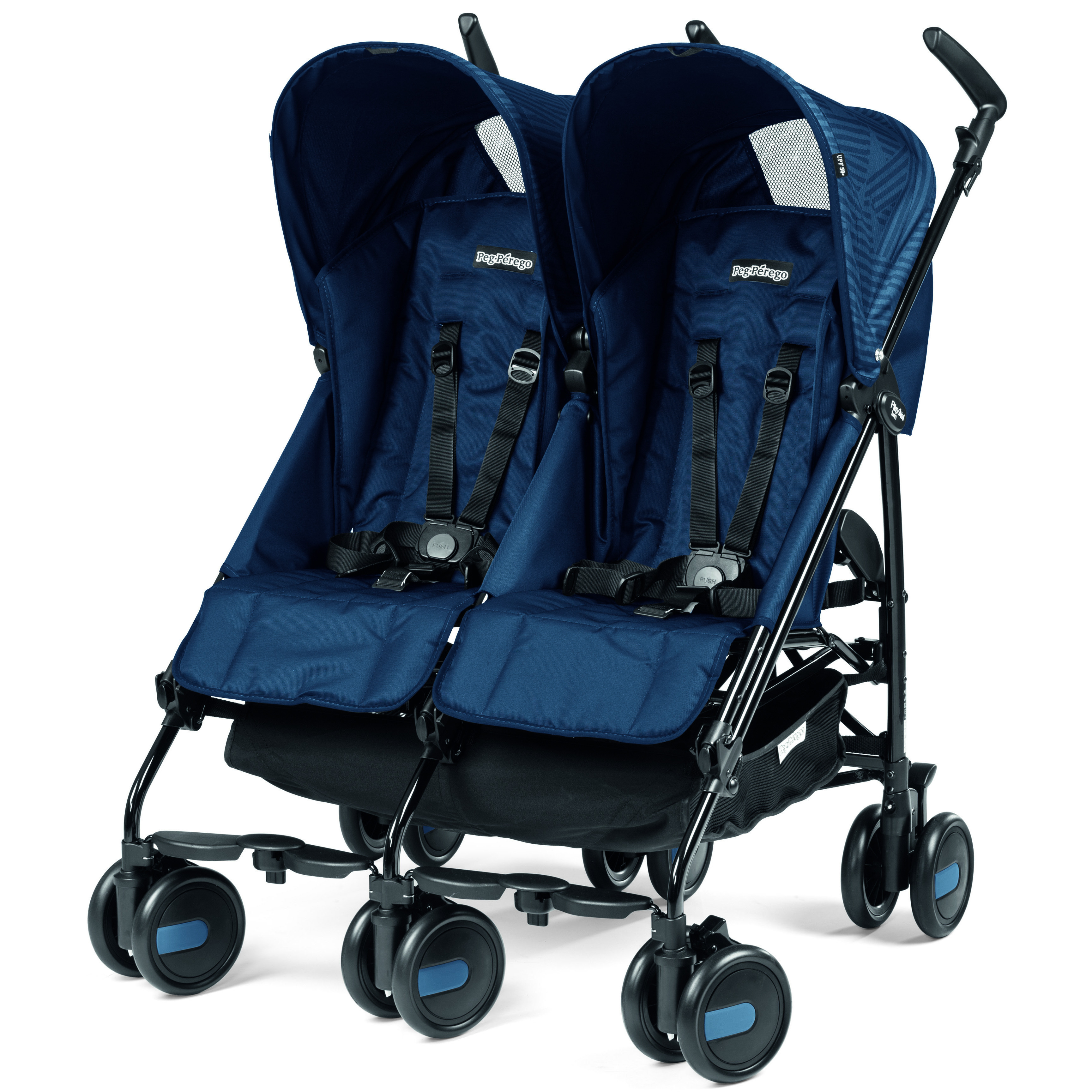 Коляска Peg-Perego Pliko Mini Twin Geo Navy - фото 1