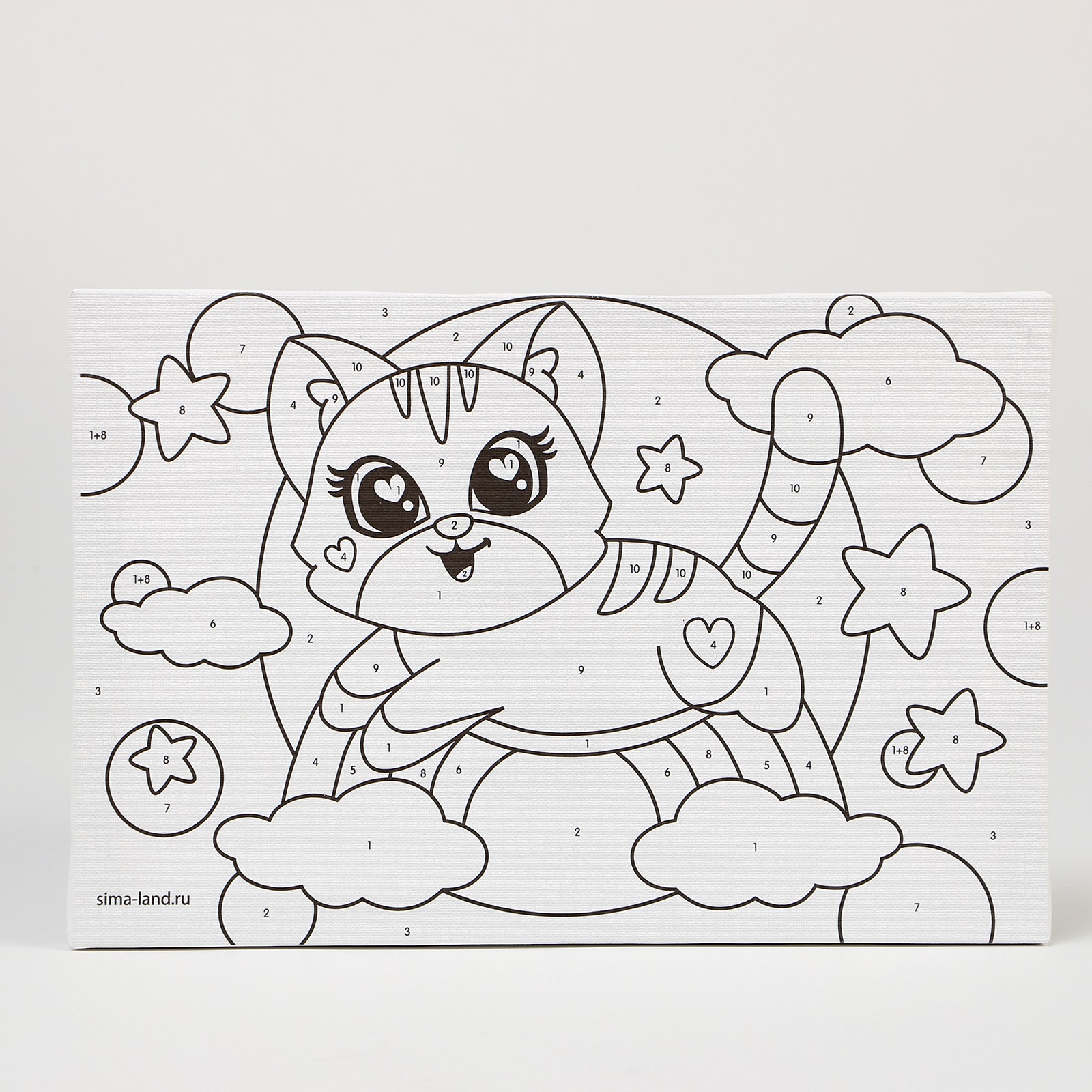 Картина Школа Талантов по номерам «Котёнок на радуге» 20х30 см - фото 3